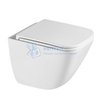 Унитаз Abber Rechteck AC1220TC подвесной белый, безободковый, смыв торнадо, с закрытым дном