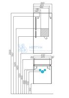 Тумба под раковину AQUATON Эклипс М подвесная эбони светлый левая 1A172801EK49L