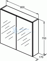 Зеркальный Шкафчик Ideal Standard MIRROR&LIGHT T3591AL