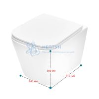 Унитаз подвесной белый с сиденьем микролифт TECEspring S 9700996