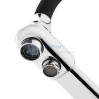 Смеситель для кухни однорычажный черный с краном для фильтра Haiba HB76855