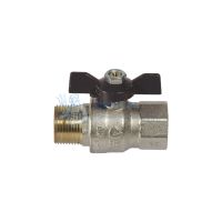 Кран 1/2" ПМ шаровый ЧЕРНАЯ бабочка COMISA (Италия) УСИЛЕННЫЙ 41.31.307