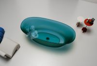 Ванна из полиэфирной смолы Abber 170x75 отдельностоящая овальная бирюзовая AT9707Aquamarin