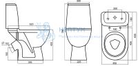 Унитаз-компакт, с сиденьем Damixa Origin One 818607SC