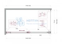 Душевой уголок BelBagno SOFT_CLOSE-1-AH-1-150/80-C-GM