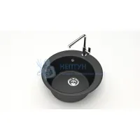 Мойка Agata 30/Q4 Чёрный 475x375х180 матовая из искусственного камня