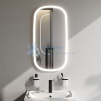 Зеркало сложной формы с контурной LED-подсветкой, ИК-сенсором, вытянутое Am.Pm M8FMOX0451WGH