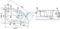 Акриловая ванна Jacob Delafon Micromega 150x100 асимметричная E60219RU-00