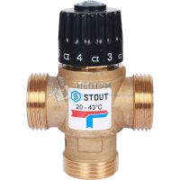 Термостатический смесительный клапан Stout для систем отопления и ГВС. G 1” M SVM-0120-254325