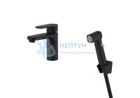Смеситель для умывальника Черный матовый Aquatek Ника AQ1812MB