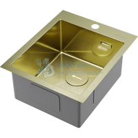 Прямоугольная одинарная мойка Omoikiri Akisame 41 Светлое золото 4973080