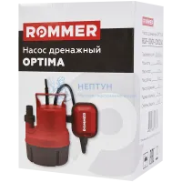 Дренажный насос Rommer Optima H-6м, Q-4.5м3/ч, кабель 10м, 250 Вт, универсальный RDP-0001-000250