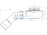 Сифон для душевого поддона АНИ пласт E451C 1 1/2" 50 мм