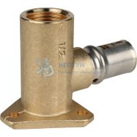 Угольник пресс настенный с креплением удлиненный 16x1/2" ВР Stout SFP-0012-001216
