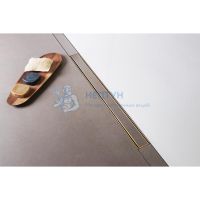BERGES Желоб водосток В1 Keramik 600, золото глянец,вертикальный выпуск S-сифон D50/105мм H30/135мм 092017