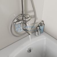 Смеситель для ванны с верхним душем, глянцевый хром, Rora, Milardo, RORSB4FM06
