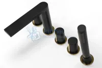 Смеситель на борт ванны REA ICON Black mat/GOLD REA-B3622