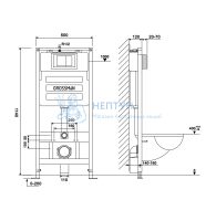 Комплект Grossman инсталляция Classic 900.K31.01.000+клавиша смыва 700.K31.04.01M.01M белый матовый