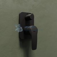 Встраиваемый смеситель с двумя выходами, черный матовый, Ray, IDDIS