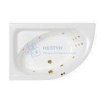 Акриловая ванна Whitecross Aquarella 170x110 асимметричная 0108.170110.100.LINE.GL золото