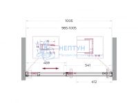 Душевая дверь BelBagno SOFT_CLOSE-1-BF-1-100-C-Cr