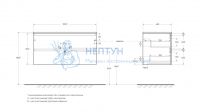 База под раковину подвесная BelBagno KRAFT-1000-2C-SO-GSO