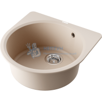 Круглая одинарная мойка Omoikiri Akegata 51 Бежевый 4993759