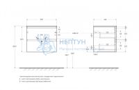 База под раковину подвесная BelBagno KRAFT-600-2C-SO-AO