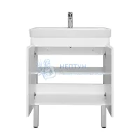 Тумба под раковину AQUATON Сканди Doors 70 белый глянец, белый матовый, 1A278901SD010