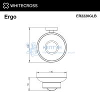 Мыльница подвесная Whitecross Ergo ER2220GLB (брашированное золото)