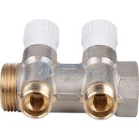 Коллектор распределительный 1", 2 отвода 1/2" Stout SMB 6851 011202