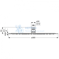 Верхний душ 300x300 Полированная нержавеющая сталь Ideal Standard B0385MY