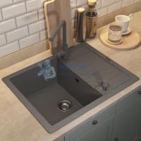 Кухонная мойка кварцевая Uperwood Quartz UPD-03-03, прямоугольная, серая