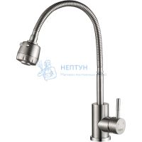 Смеситель для кухни однорычажный хром с гибким изливом Haiba HB73304