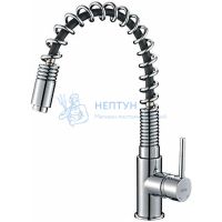 Смеситель для кухни однорычажный черный с гибким изливом Haiba HB71074