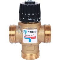Термостатический смесительный клапан Stout для систем отопления и ГВС. G 1” M SVM-0120-254325
