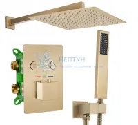 Душевой комплект термостатический REA DAVIS + BOX Gold mat REA-P6358