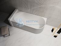 Акриловая ванна Abber 170x80 асимметричная белая AB9412-1.7 L