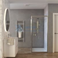 Душевая перегородка Taliente TA-10-1CP 100х195 стекло прозрачное 6 мм