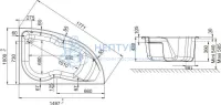 Акриловая ванна Jacob Delafon Micromega 150x100 асимметричная E60218RU