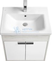 Тумба под раковину AQUATON Флай 60 белый, дуб крафт 1A237301FAX10