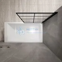 Ограждение на ванну поворотное REA LAGOS-1 80 Black REA-K4570