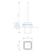 Щетка для туалета ABBER Westen AA1732 хром