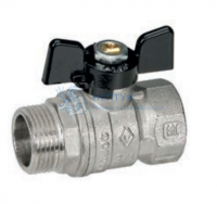 Кран шаровый прямой 1/2" вн./нар. ручка-бабочка Bugatti Arizona 06070007