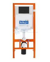 Инсталляция для унитаза BelBagno BB002-80 с черной матовой кнопкой смыва BelBagno BB007-PR-NERO.M