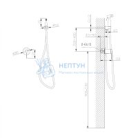Смеситель ABBER Emotion AF8825G с гигиеническим душем, золото матовое