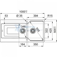 Мойка UBG 651-100 бежевая Franke 114.0595.436