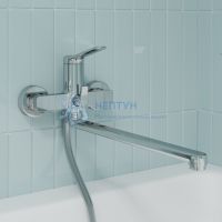 Смеситель для ванны с длинным изливом, глянцевый хром, Parker, IDDIS, PARSB02i10WA