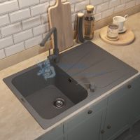 Кухонная мойка кварцевая Uperwood Quartz UPD-04-03, прямоугольная, серая