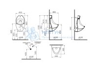 Писсуар Vitra Arkitekt с сенсорным смывом, питание от батарейки 4106B003-5597